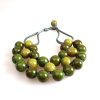 collana vetro murano venezia ninfea verde oliva