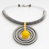 collana vetro murano venezia uma giallo