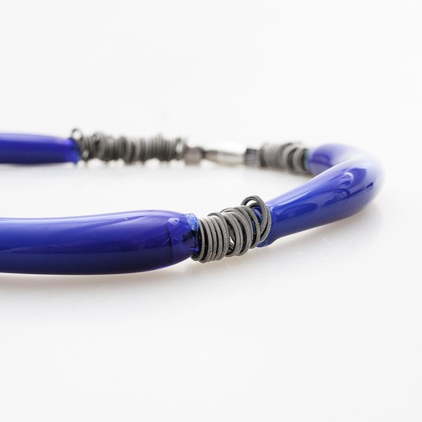 collana vetro murano venezia leonora blu dettaglio