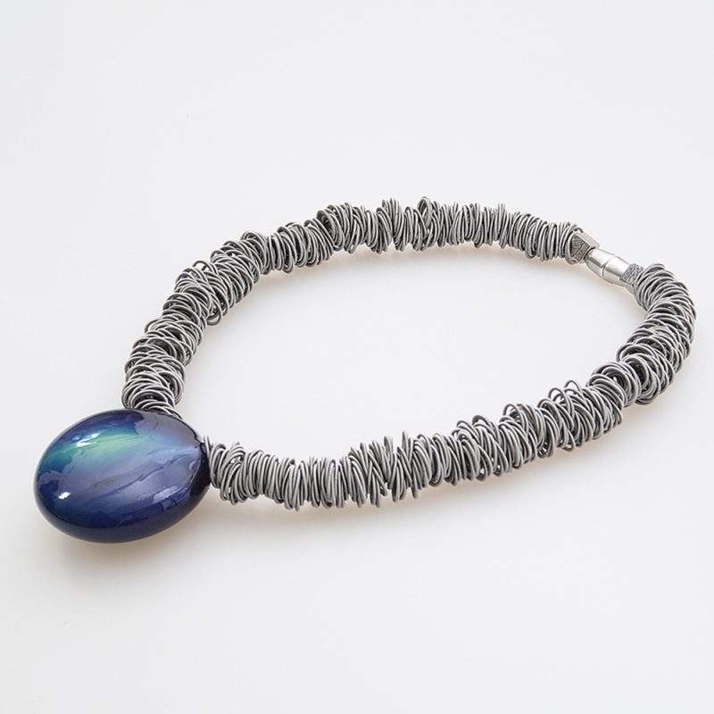 collana vetro murano venezia maratea blu