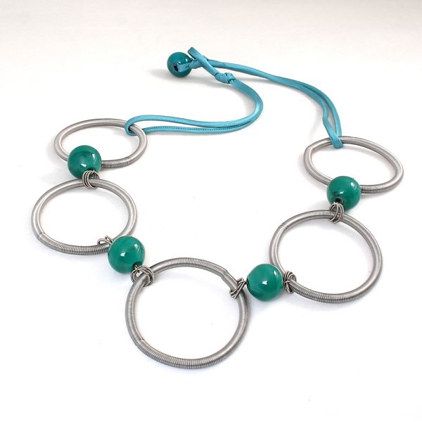 collana vetro murano venezia savita verde smeraldo